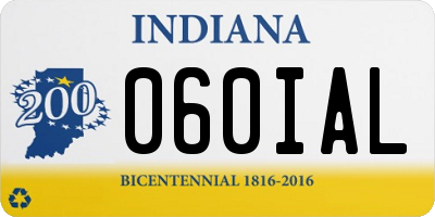 IN license plate 060IAL