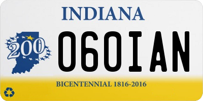 IN license plate 060IAN