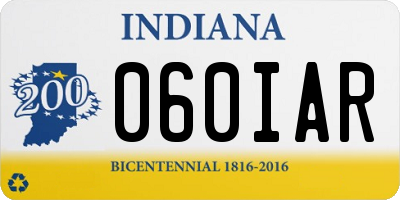 IN license plate 060IAR