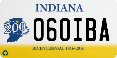 IN license plate 060IBA