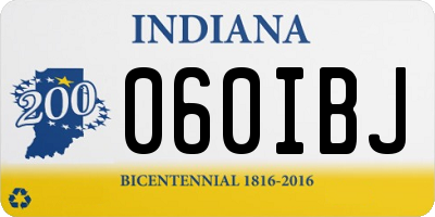 IN license plate 060IBJ