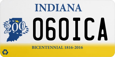 IN license plate 060ICA
