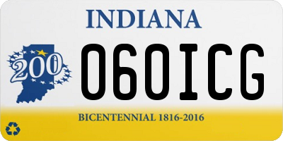 IN license plate 060ICG