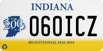 IN license plate 060ICZ