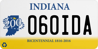IN license plate 060IDA