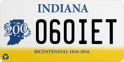 IN license plate 060IET