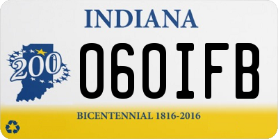 IN license plate 060IFB