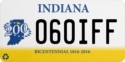 IN license plate 060IFF