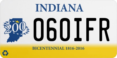 IN license plate 060IFR