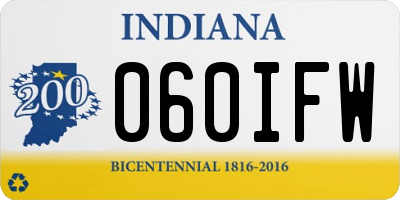 IN license plate 060IFW