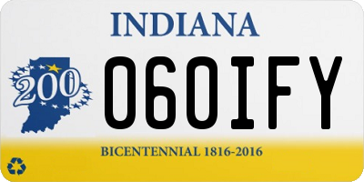 IN license plate 060IFY