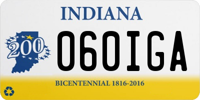 IN license plate 060IGA