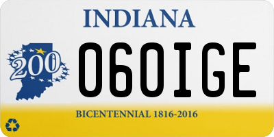 IN license plate 060IGE