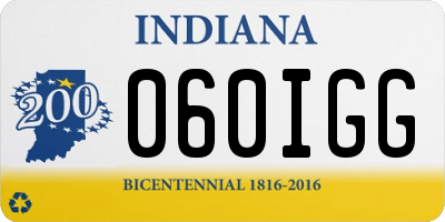 IN license plate 060IGG