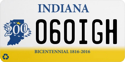 IN license plate 060IGH