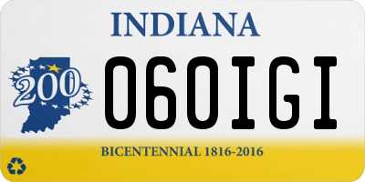 IN license plate 060IGI