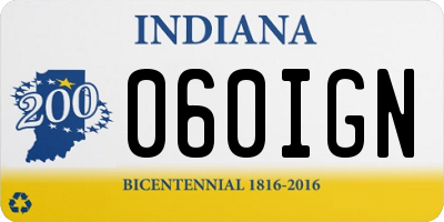 IN license plate 060IGN