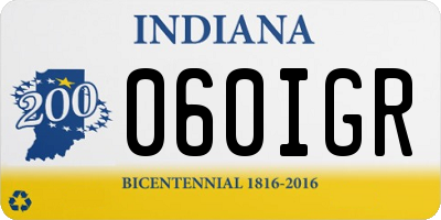 IN license plate 060IGR