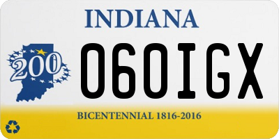 IN license plate 060IGX