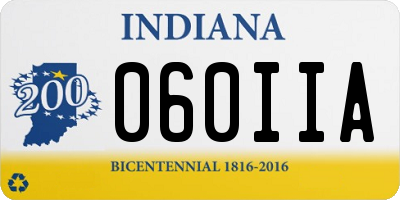 IN license plate 060IIA