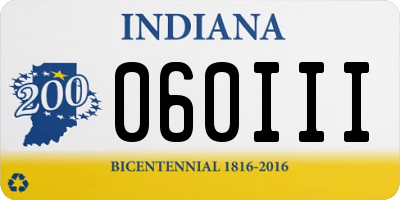 IN license plate 060III