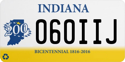 IN license plate 060IIJ