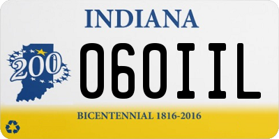 IN license plate 060IIL