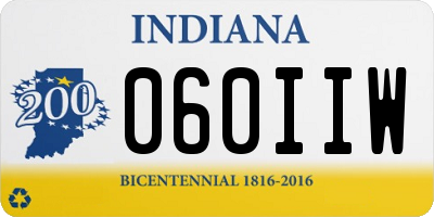 IN license plate 060IIW