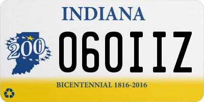 IN license plate 060IIZ
