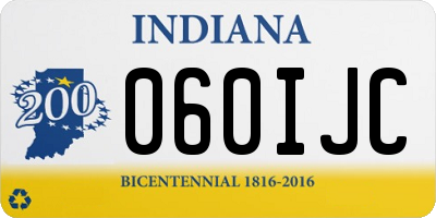 IN license plate 060IJC