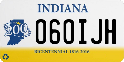 IN license plate 060IJH