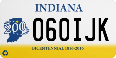 IN license plate 060IJK