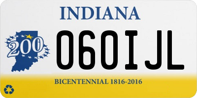 IN license plate 060IJL