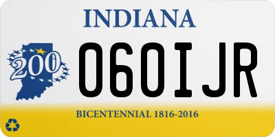 IN license plate 060IJR