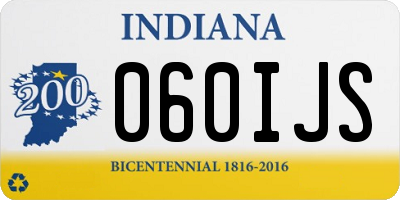 IN license plate 060IJS