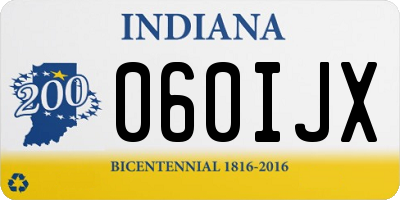 IN license plate 060IJX