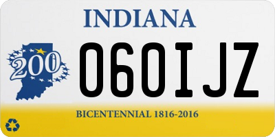 IN license plate 060IJZ