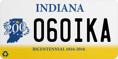 IN license plate 060IKA