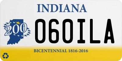 IN license plate 060ILA