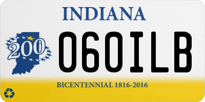 IN license plate 060ILB