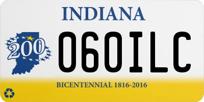 IN license plate 060ILC