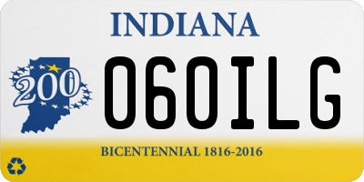 IN license plate 060ILG