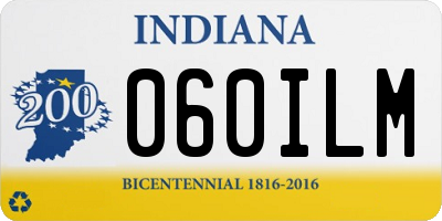 IN license plate 060ILM