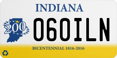 IN license plate 060ILN