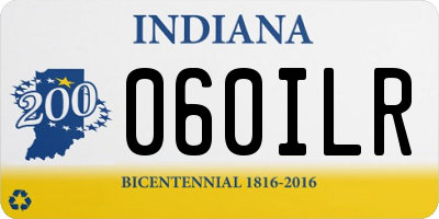 IN license plate 060ILR