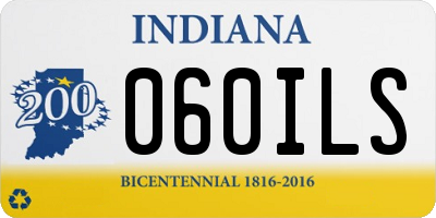 IN license plate 060ILS