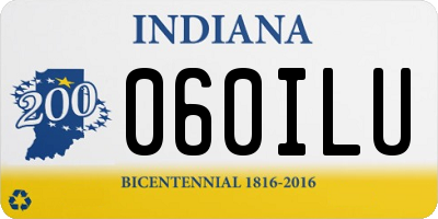 IN license plate 060ILU