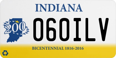 IN license plate 060ILV