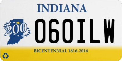 IN license plate 060ILW