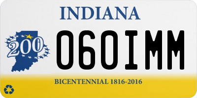 IN license plate 060IMM